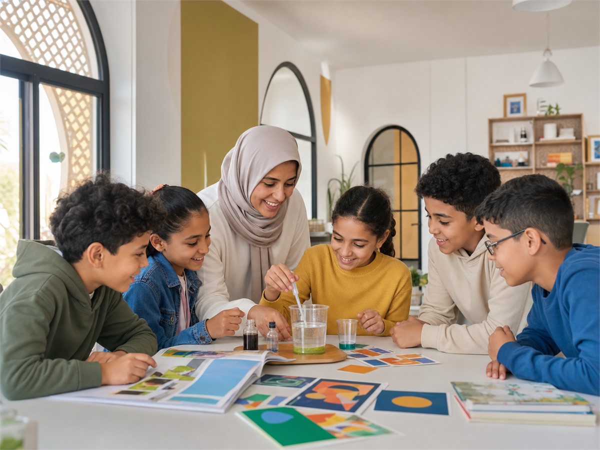 Enfants participant à une activité éducative encadrée